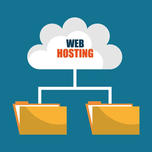 Webhosting und Technologie-Design — Stockvektor