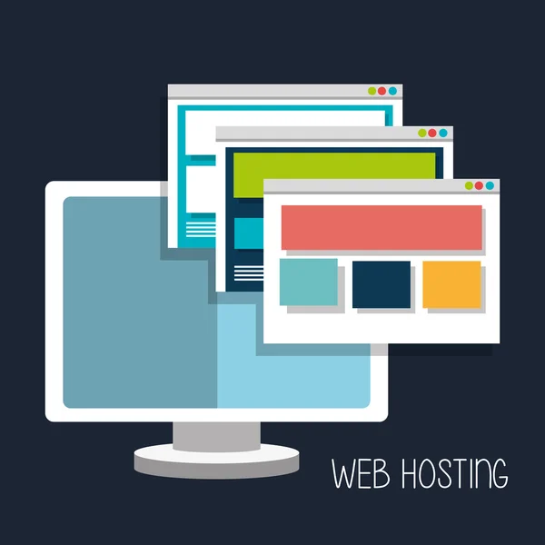 Webhosting und Technologie-Design — Stockvektor