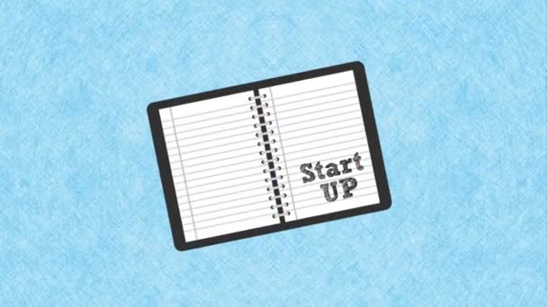 Startup design con notebook — Video Stock