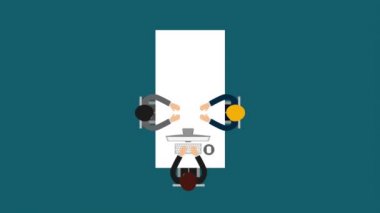 ekip çalışması tasarım mavi arka plan üzerinde