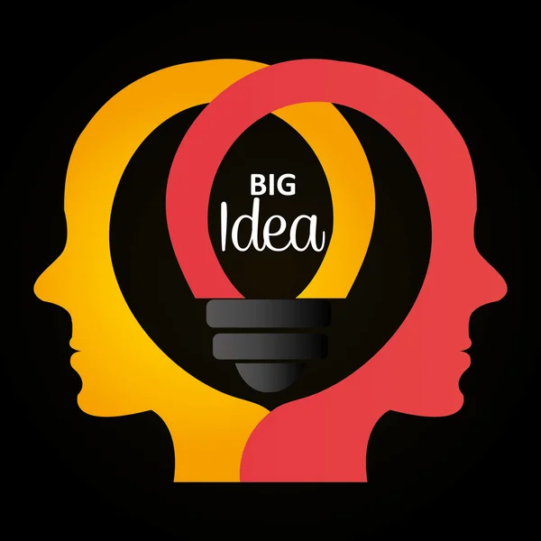 Big ideas graphic design with icons — Stock Vector