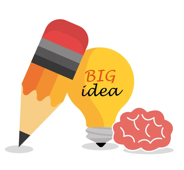 Big ideas graphic design with icons — Stock Vector