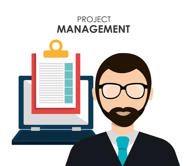 Project management and business theme design — Stock Vector