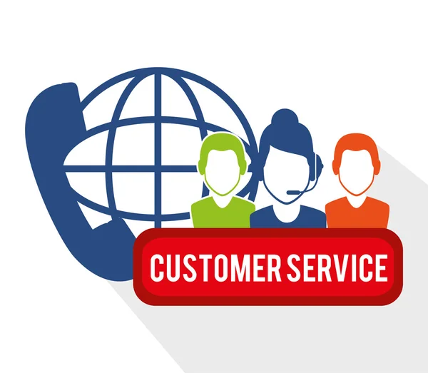 Обслуживание клиентов и техническая поддержка — стоковый вектор