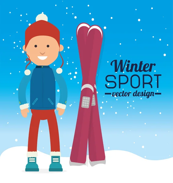 Winter sport and fashion wear — Stock Vector