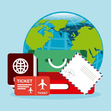 Seyahat simgeleri tasarım 