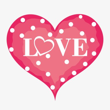 Romantik renkli kart tasarımı pembe kalp