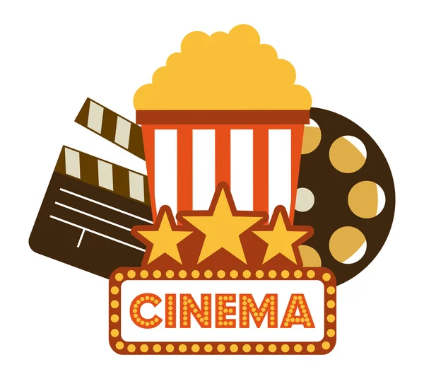 Cinema ikoner design — Stock vektor