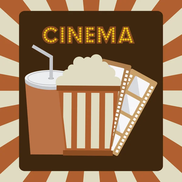 Diseño de iconos de cine — Vector de stock