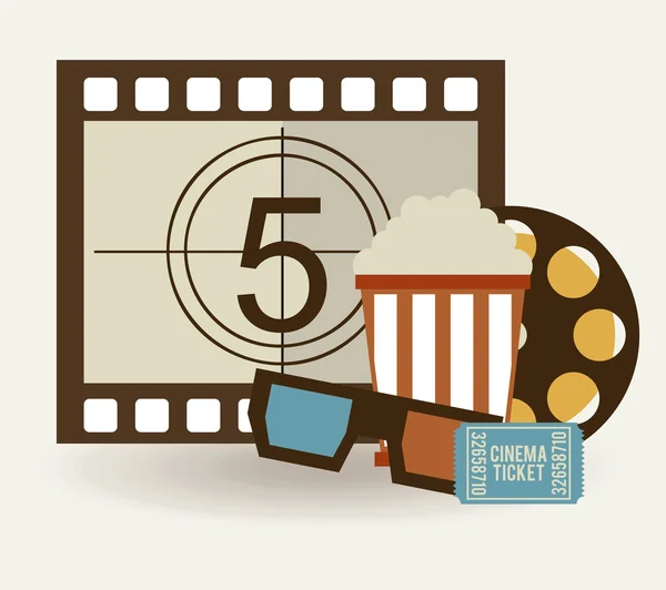 Cinema icons design — Stock Vector