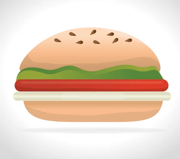 Sandwich foodlunch graphic — Stock Vector