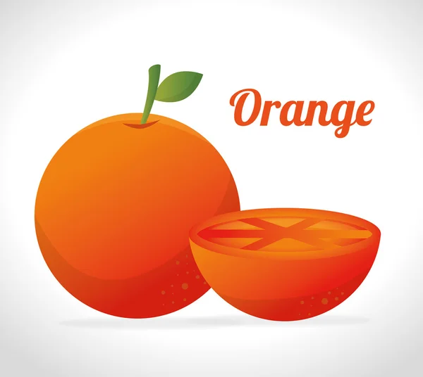 Icône fruits orange graphi — Image vectorielle