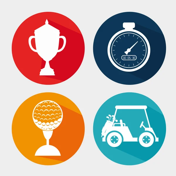 Golf club sport játék grafikus — Stock Vector