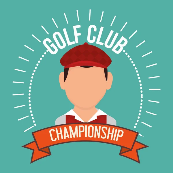 Golf club deporte juego gráfico — Archivo Imágenes Vectoriales
