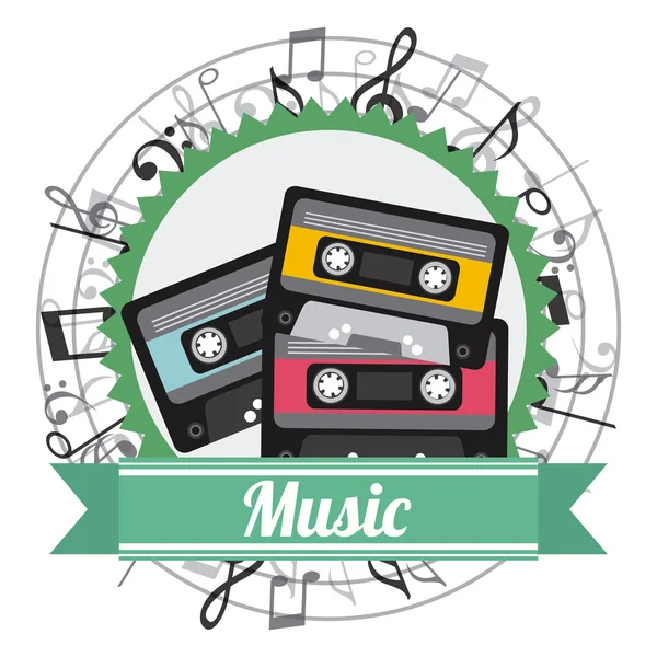 Diseño de iconos musicales — Vector de stock