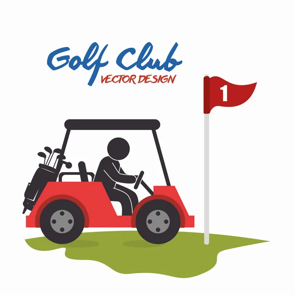 Golf club sport gra graficzny — Wektor stockowy