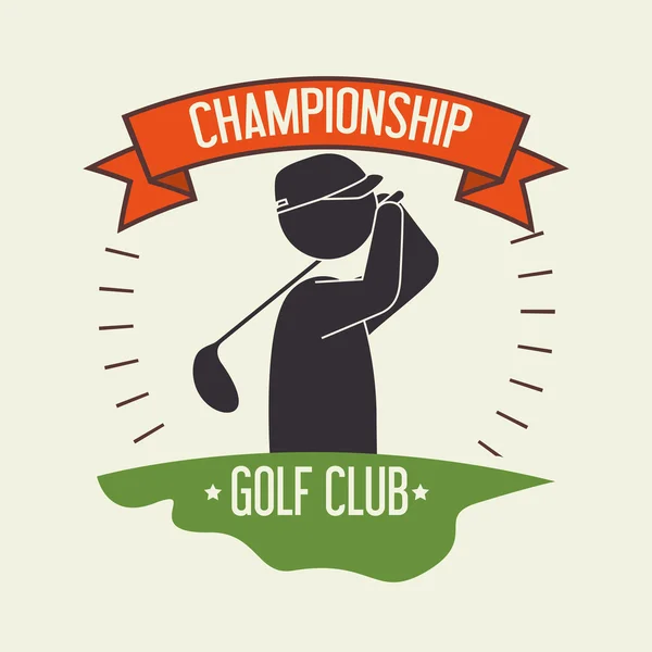 Golf Club Sport Spiel Grafik — Stockvektor