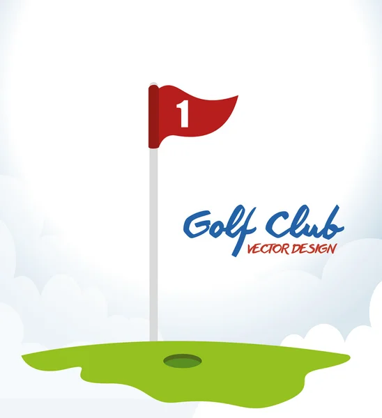 Golf club sport spel grafik — Stock vektor