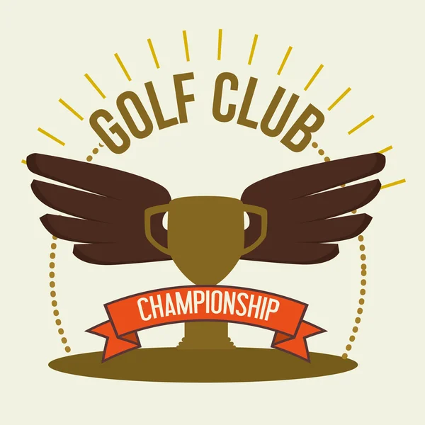 Golf club deporte juego gráfico — Archivo Imágenes Vectoriales