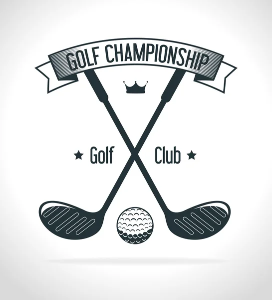 Golf club deporte juego gráfico — Vector de stock