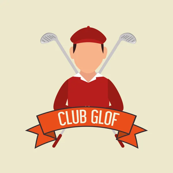 Golf club sport game graphic — Stock Vector