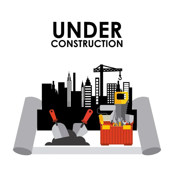 En construcción diseño — Vector de stock