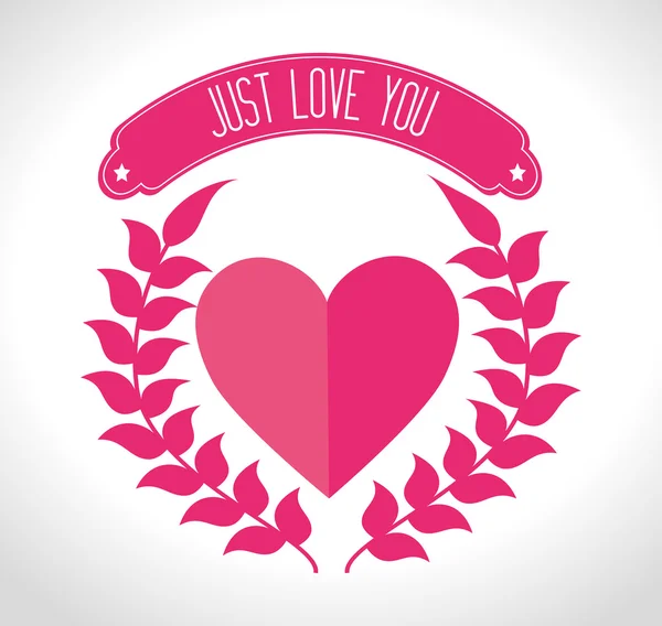 ロマンチックなカラフルなカード デザインとハートのピンク — ストックベクタ