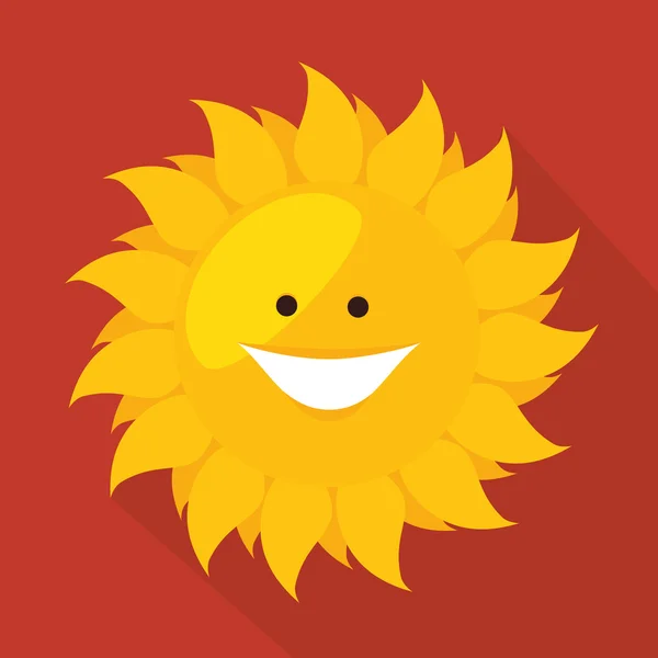Sun smiling cartoon — Stock Vector