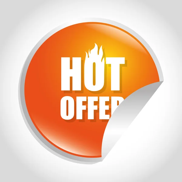 Compras ofertas calientes y descuentos — Vector de stock