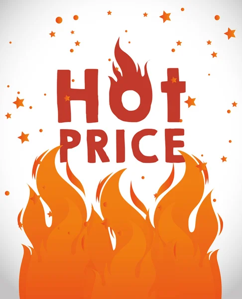 Compras ofertas calientes y descuentos — Vector de stock