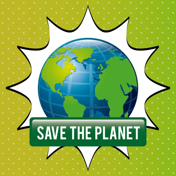 Save planet design — Stock Vector