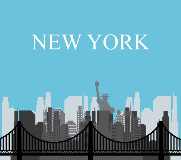 Diseño de Estados Unidos y Nueva York — Vector de stock