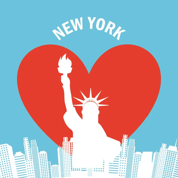 Verenigde Staten en New York ontwerp — Stockvector