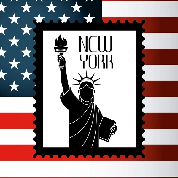 Verenigde Staten en New York ontwerp — Stockvector