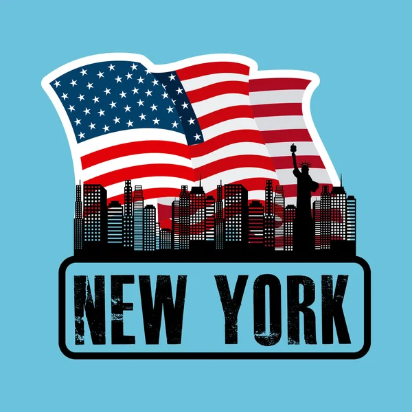 Estados Unidos e Nova York design — Vetor de Stock