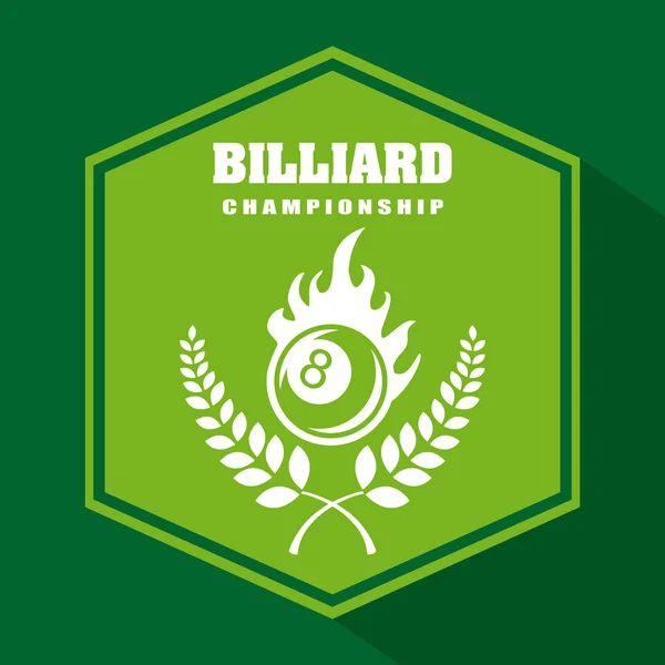 Billiard play design — Stock Vector