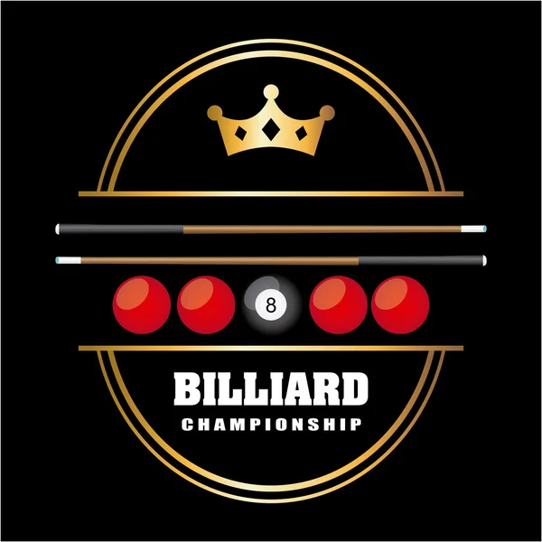 Billiard play design — Stock Vector
