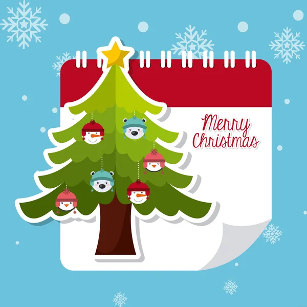 Merry christmas ontwerp — Stockvector