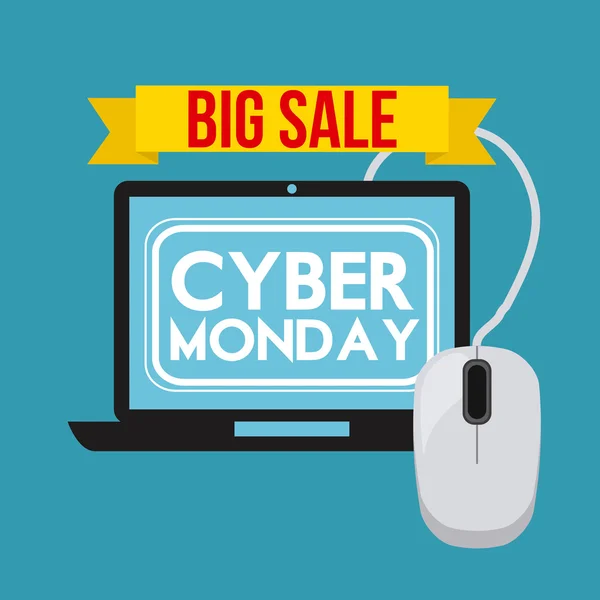 Cyber Monday diseño — Archivo Imágenes Vectoriales