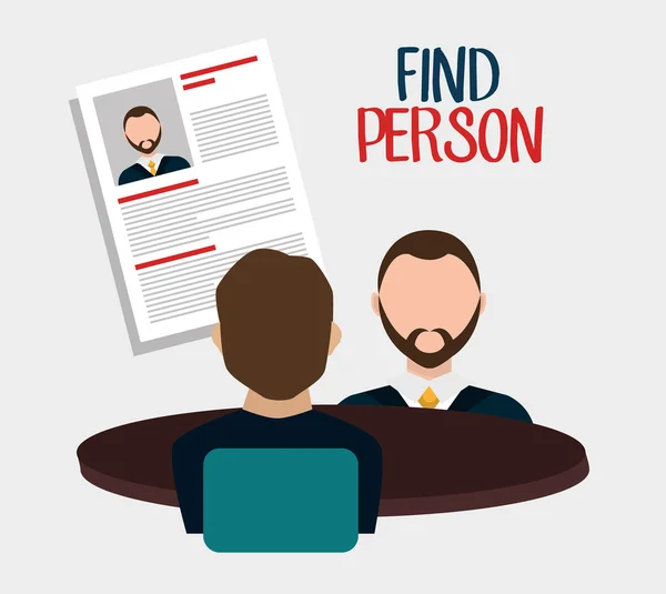 Encontrar una persona para conseguir un trabajo — Vector de stock