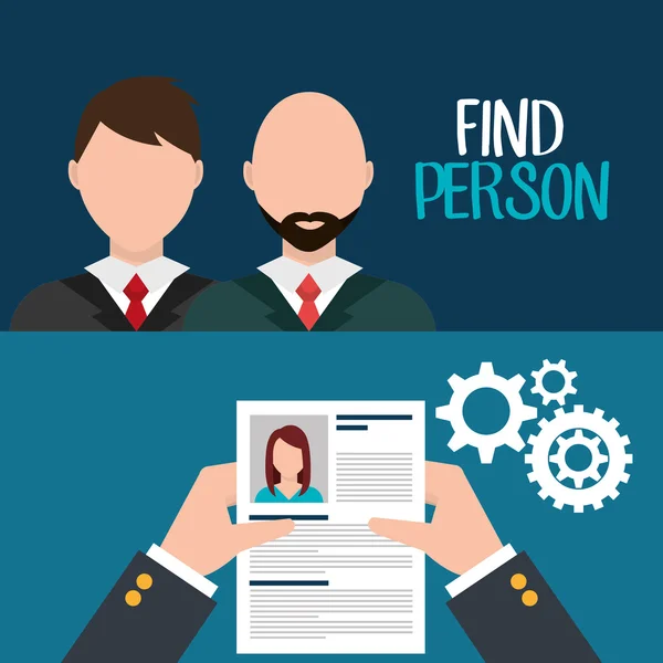 Find person to get a job — Stock Vector