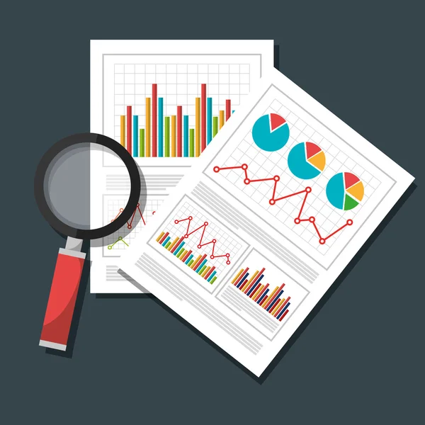 Analitycs hledání a Seo grafika — Stockový vektor