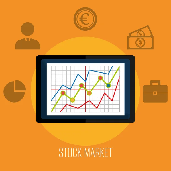 Banco, economía global y ahorro de dinero — Vector de stock