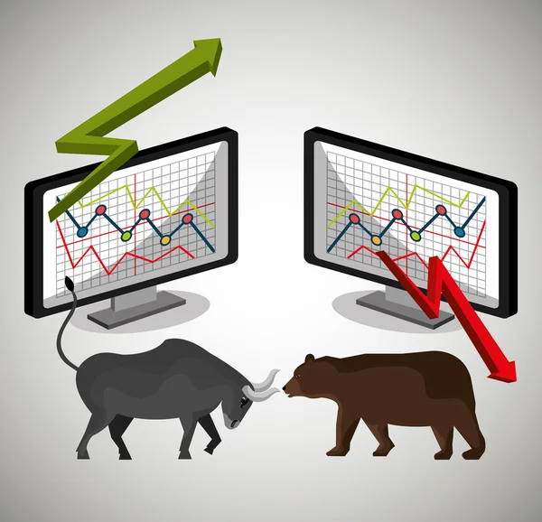 Mercado de Valores e Bolsa —  Vetores de Stock