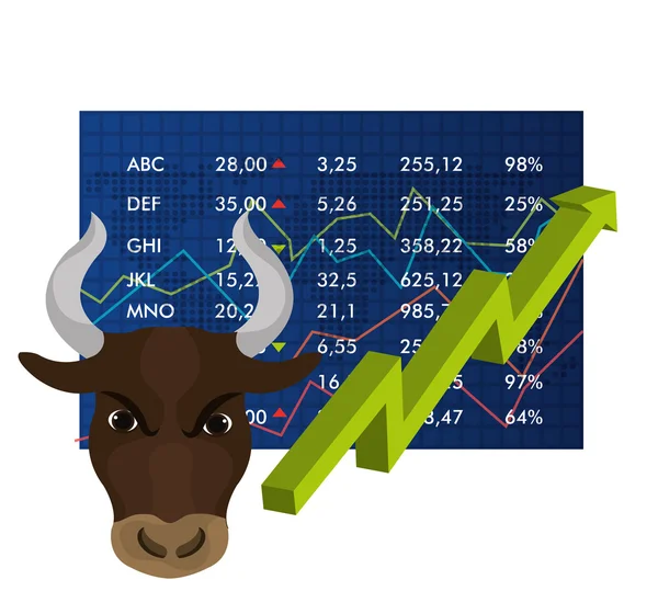 Akciový trh a výměna — Stockový vektor