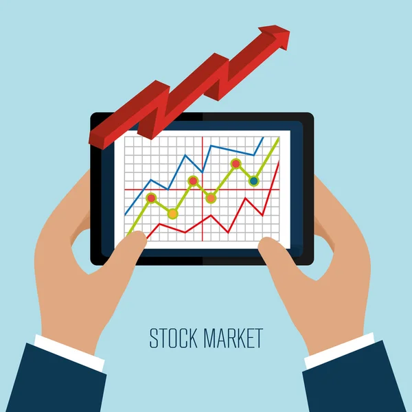 Akciový trh a výměna — Stockový vektor