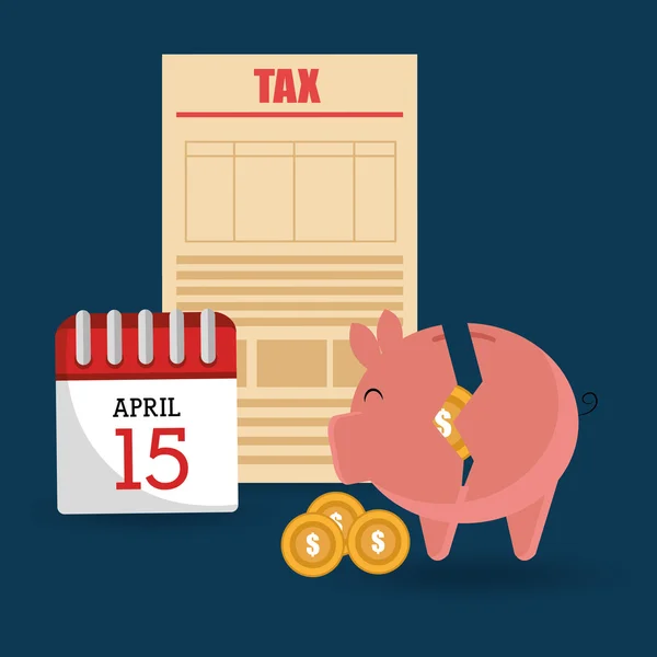 Kormányzati adók fizetésnap — Stock Vector