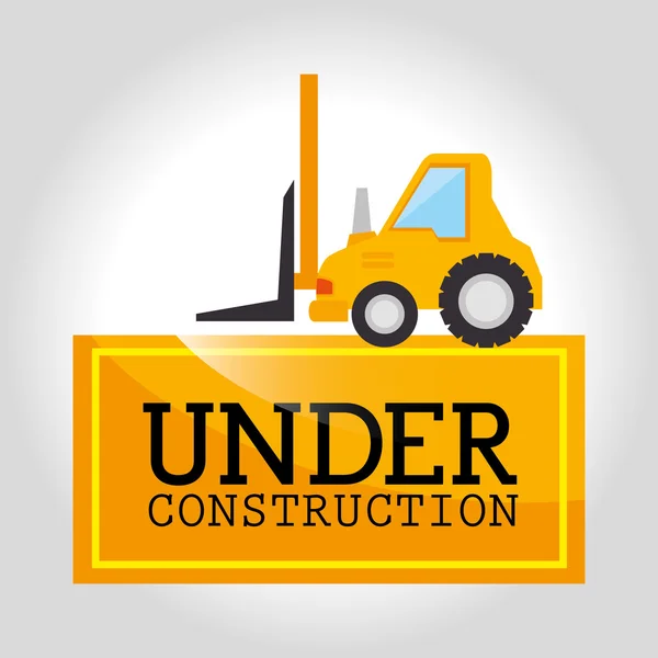 Under construction and tools — Stock Vector