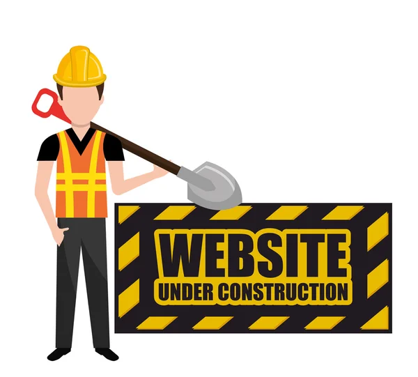 Under construction and tools — Stock Vector