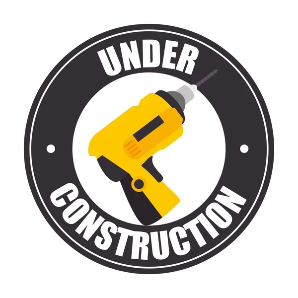 Under construction and tools — Stock Vector